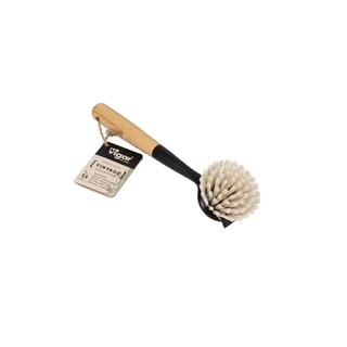 Kitchen Trend Bamboo Rond Afwasborstel Zwart