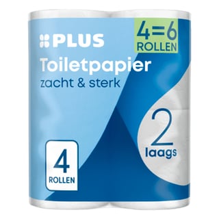 PLUS Toiletpapier 2-Laags Maxi