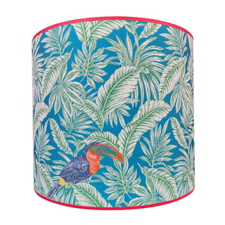 Lampenkap Guyane Blauw Met Vogels B35xH40cm