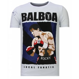 Balboa - Rhinestone T-Shirt - Wit