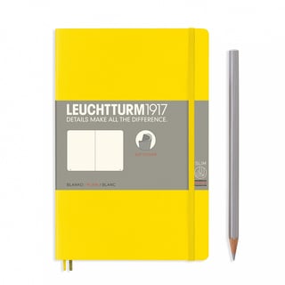 Leuchtturm paperback plain notebook (B6+) softcover - 12.5 x 19 cm / lemon