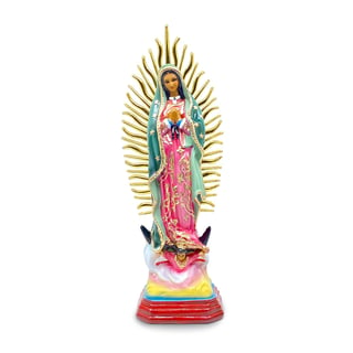 Beeld Maria De Guadalupe Mexico Groen 37cm