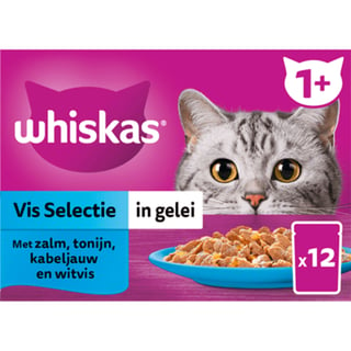 Whiskas 1+ Vis Selectie in Gelei Maaltijdzakje