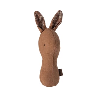 Maileg Lullaby Friends, Bunny Rattle - Chocolate