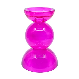 Kandelaar Votief Fuchsia Kristal Glas 12x16cm