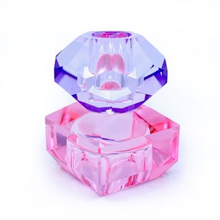 Kandelaar Votief Lila-Roze Kristalglas 6x9cm