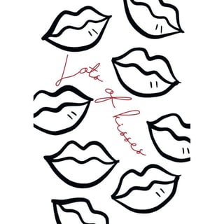 Context Cards Gevouwen Kaart- La Vie Est Belle Lots of Kisses