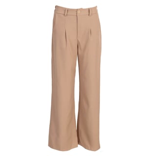 Pantalon Trend / Wijd - zandkleur