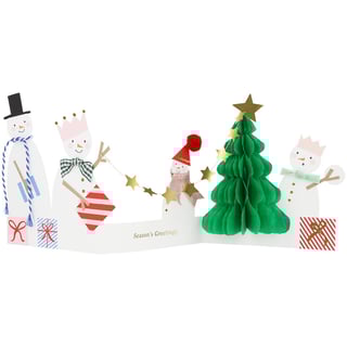 Meri Meri Snowman Family Concertina Christmas Card