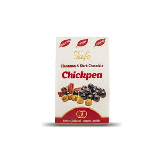 Tafe Dark Chocolate Covered Chickpea Dragee with Cinnamon 80 Gr