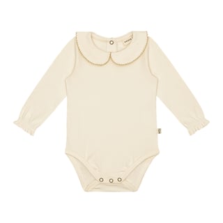 House of Jamie Girls Collar Bodysuit Cream