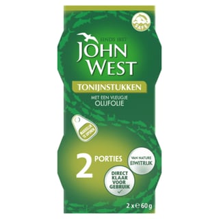 John West Tonijnstukken Olijfolie Duopack 2x60g