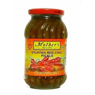 Mothers Stuffed Red Chilli Pickle 500Gr
