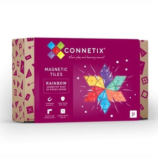 Connetix Magnetic Tiles Rainbow Geometry Pack