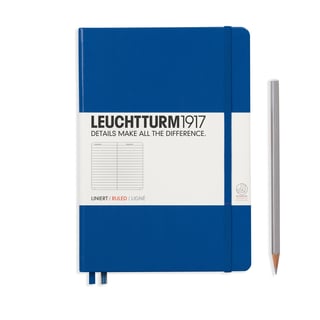 Leuchtturm medium lined notebook (A5) hardcover - 14.5 x 21cm / royal blue