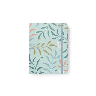 Filofax Refillable Hardcover Notebook A5 Lined - Botanical mint