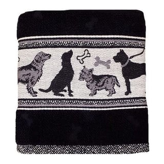 Handdoek Honden Zwart - Maat: 53x60cm - Merk: Bunzlau Castle