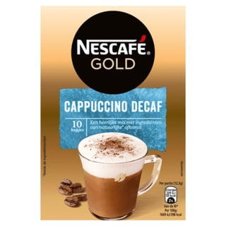 Nescafe Cappuccino Gold Decaf Oploskoffie