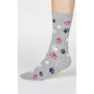 Socks Elsa Paw Print - Color: Grey Marle - Size: 37-41