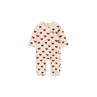 Konges Slojd Newborn Onesie Amour Rouge