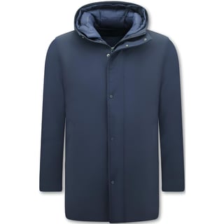 Exclusieve Waterdichte Winterparka Jas Heren - Tweedelige Jas - 8518 - Blauw