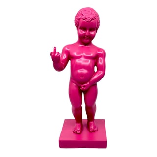 Beeldje Manneke Pis F*ck You Fuchsia 30cm