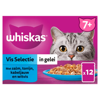 Whiskas 7+ Vis Selectie in Gelei Maaltijdzakje