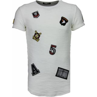 Exclusief Military Patches - T-Shirt - Wit