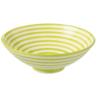 Fruit Schaal Lebril Geel-Wit Keramiek 40x15cm Geglazuurd