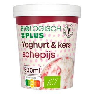 Biologisch PLUS Ijs Yoghurt & Kers