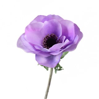 Kunstbloem Anemoon Lavendel Zijde Op Steel 53cm