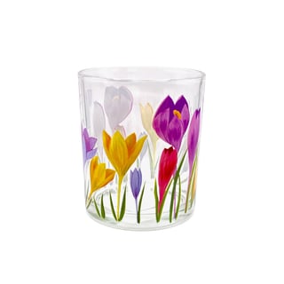 Waxinehouder Krokus Multicolor Glas 9x10cm