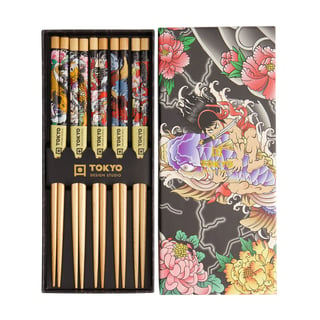 Eetstokjes Japan Yakuza Karper Set/5 in Cadeau Doos