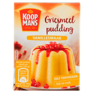 Koopmans Griesmeel Pudding Vanillesmaak