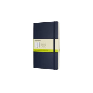 Moleskine notebook softcover large plain sapphire blue - 13 x 21cn / sapphire blue