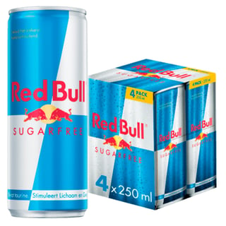 Red Bull Energy Drink Suikervrij 4-Pack