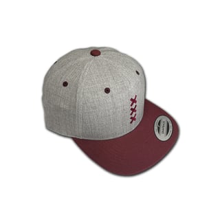 XXX Cap - Flat Snapback YP002 - Color : Heather Grey/Maroon