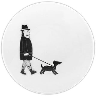 Ontbijtbord - Man with Dog