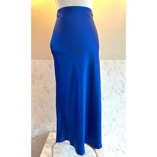 Blue Sia Skirt - Satin look