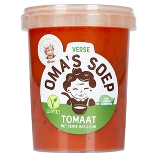 Oma's Soep Tomatensoep Met Verse Basilicum