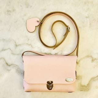 BELLA COLORI Colourful leather bags Pastel pink - Soft Pink