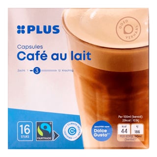 PLUS Koffiecapsules Café Au Lait Fairtrade