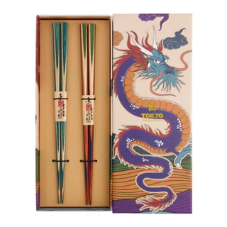 Chopsticks Dragon Deluxe Set/2 in Cadeau Doos