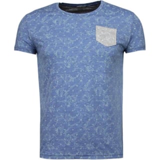 Blader Motief Summer - T-Shirt - Blauw