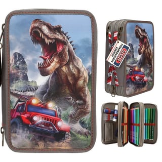 Dino World Kleurpotloden & Viltstiften Etui New World