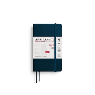 Leuchtturm 2026 Diary Softcover Pocket Weekly + Notes - Deep Sea