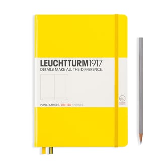 Leuchtturm medium dotted notebook (A5) hardcover - 14.5 x 21cm / lemon