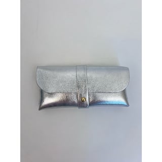 Leather Case for Sunglasses - Metallic Silver