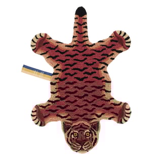 Vloerkleed Tula Tijger Wol S 62x92x2cm