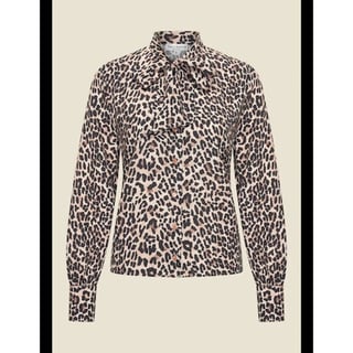 VERY CHERRY Ruffle Blouse Classic Leopard